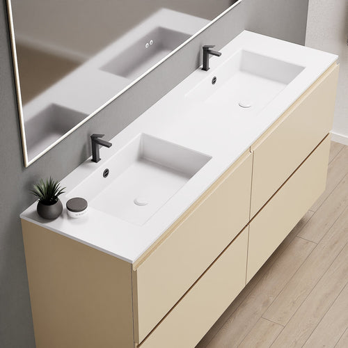 Alba – Double Corian® Basin Unit with 4 Drawers - ROVALUX