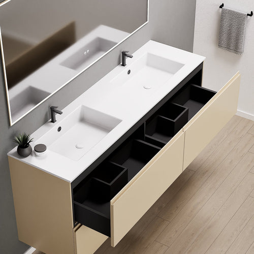 Alba – Double Corian® Basin Unit with 4 Drawers - ROVALUX