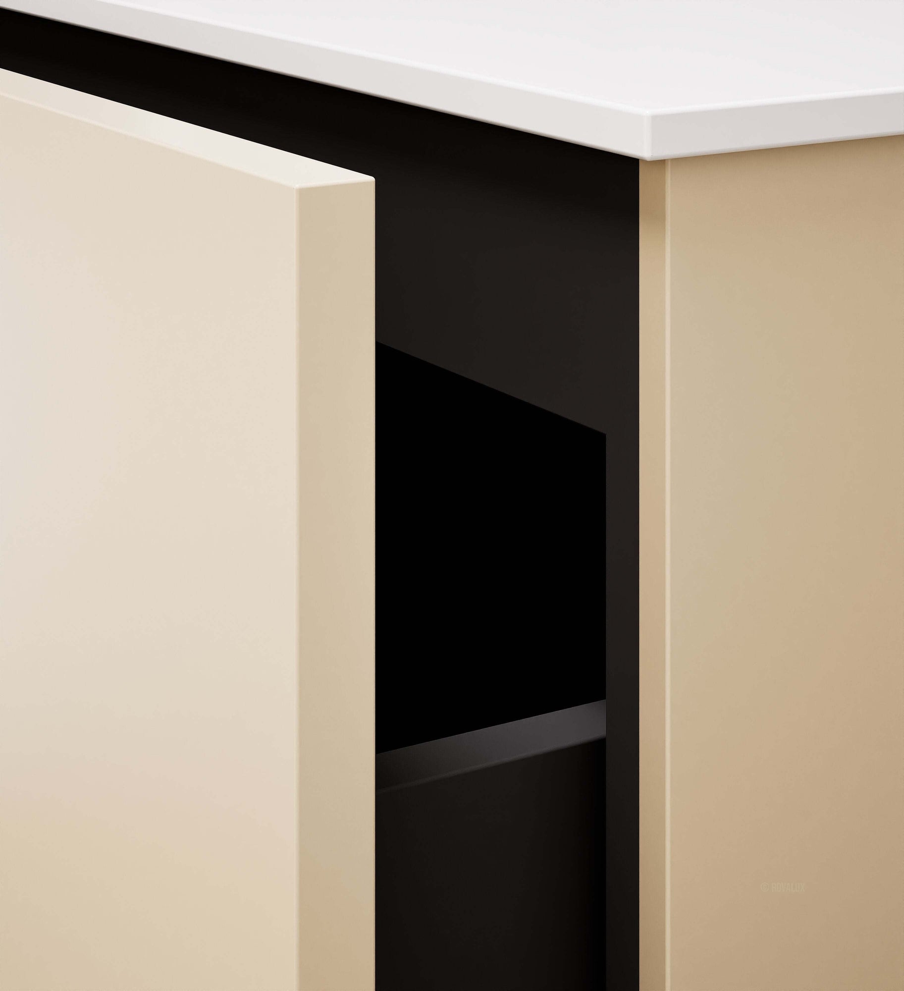 Alba – Double Corian® Basin Unit with 4 Drawers - ROVALUX