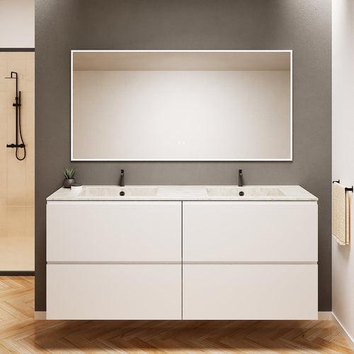 Alba – Double Corian® Basin Unit with 4 Drawers - ROVALUX