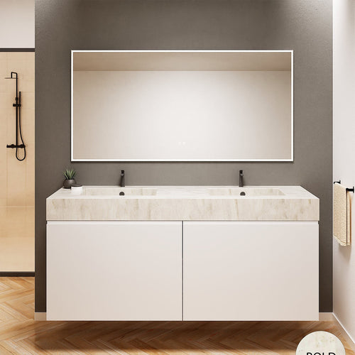 Alba – Double Corian® Basin Unit with 4 Drawers - ROVALUX