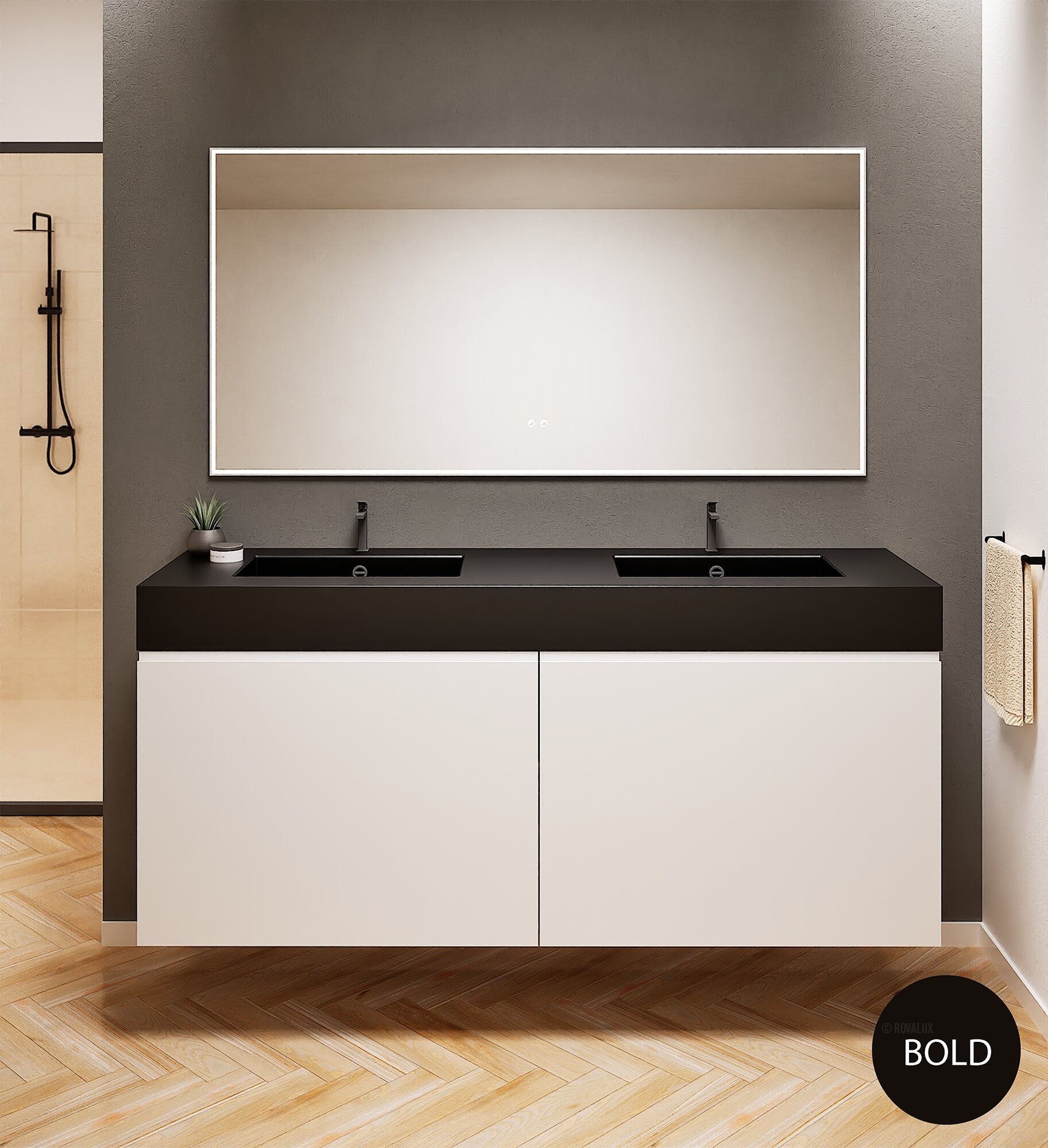 Alba – Double Corian® Basin Unit with 4 Drawers - ROVALUX