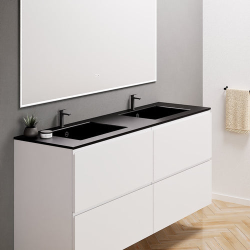 Alba – Double Corian® Basin Unit with 4 Drawers - ROVALUX
