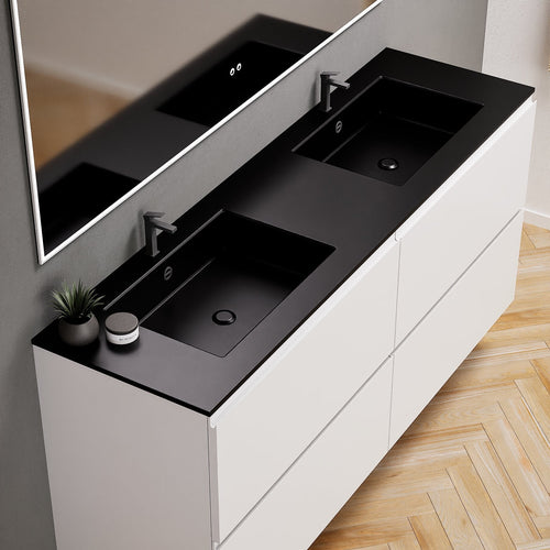 Alba – Double Corian® Basin Unit with 4 Drawers - ROVALUX