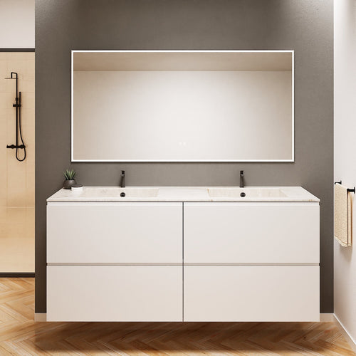 Alba – Double Corian® Basin Unit with 4 Drawers - ROVALUX
