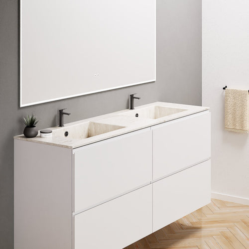 Alba – Double Corian® Basin Unit with 4 Drawers - ROVALUX