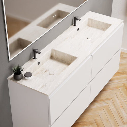 Alba – Double Corian® Basin Unit with 4 Drawers - ROVALUX