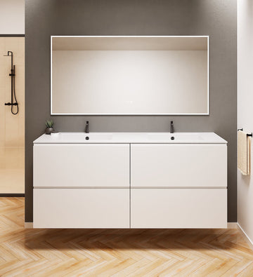 White lacquered wood