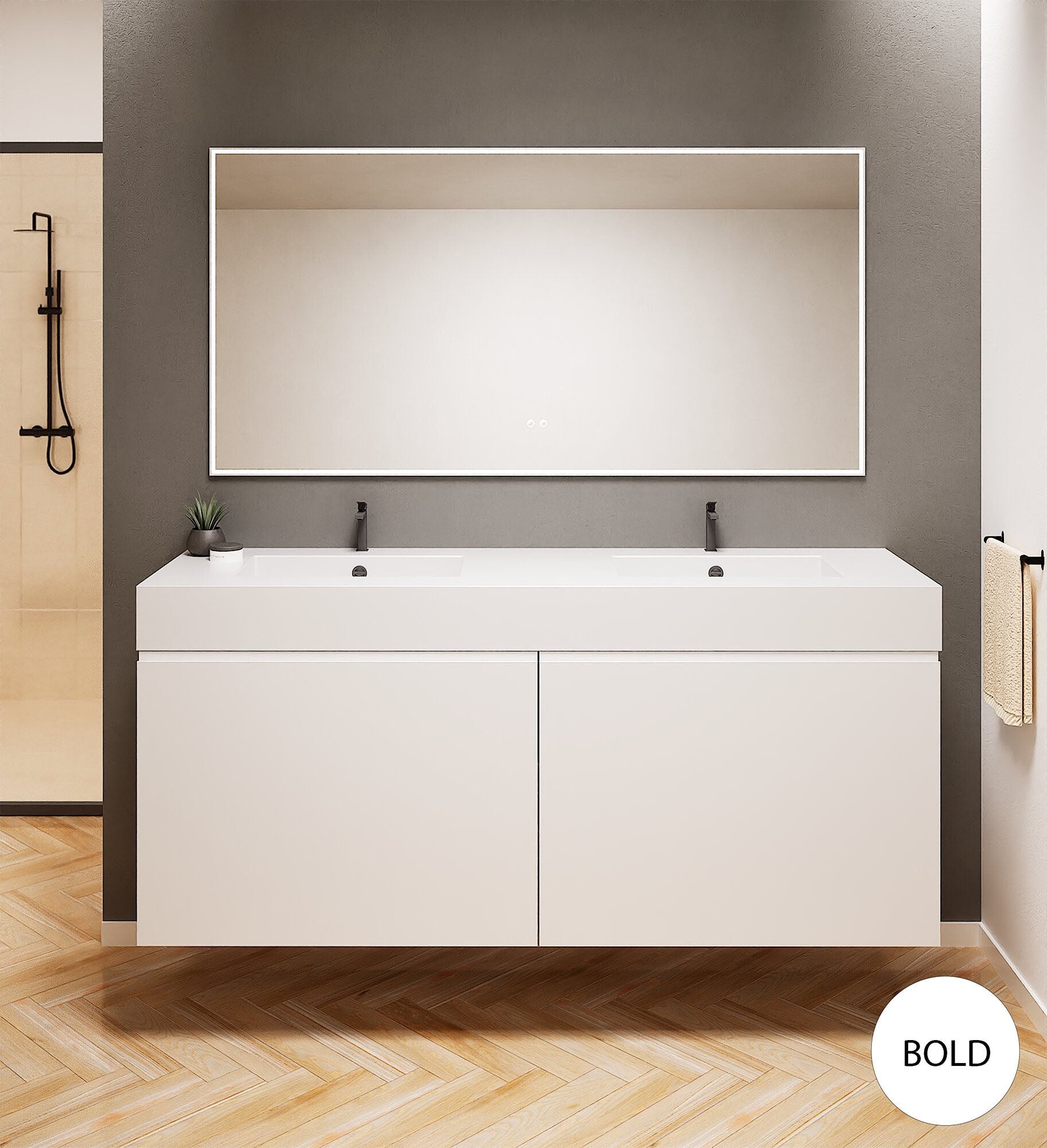 Alba – Double Corian® Basin Unit with 4 Drawers - ROVALUX