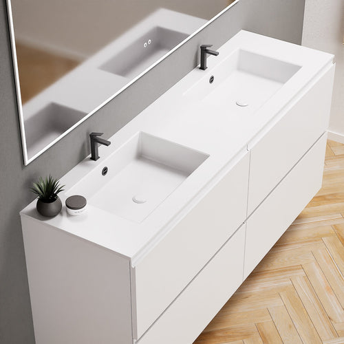 Alba – Double Corian® Basin Unit with 4 Drawers - ROVALUX
