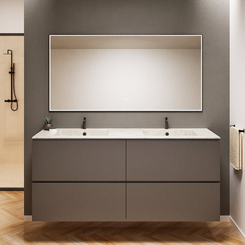 Alba – Double Corian® Basin Unit with 4 Drawers - ROVALUX