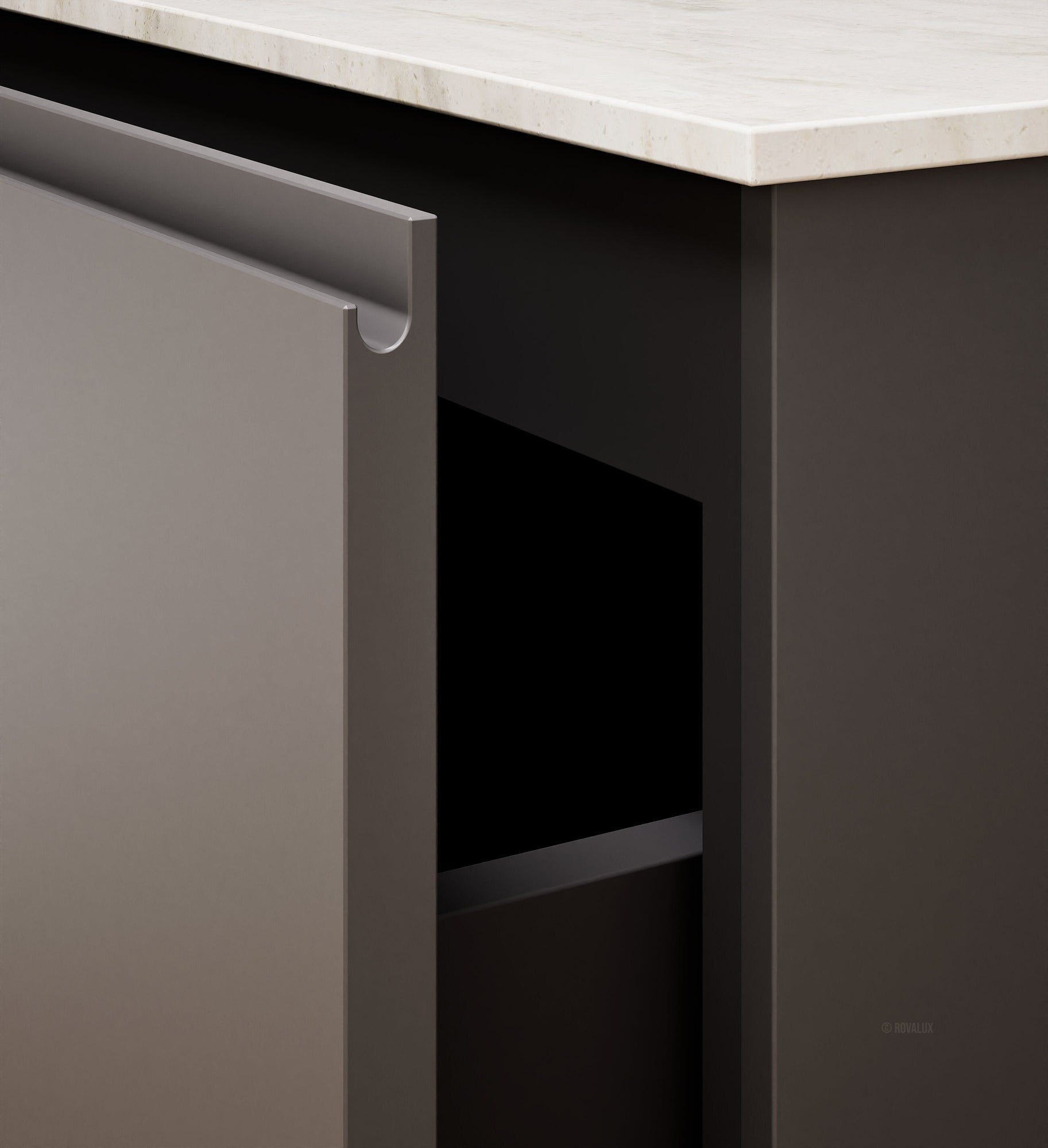 Alba – Double Corian® Basin Unit with 4 Drawers - ROVALUX