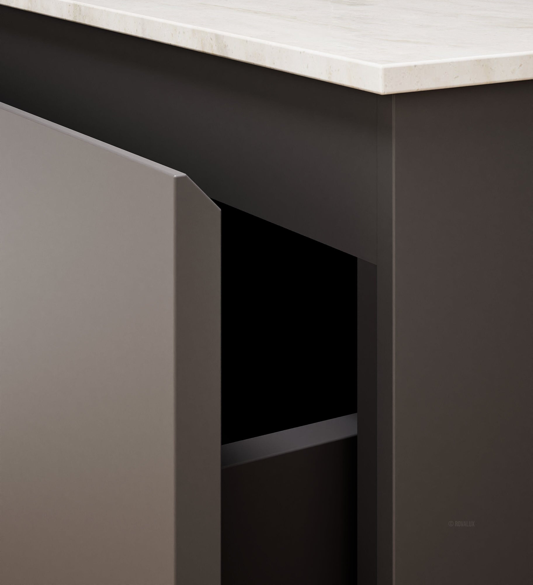Alba – Double Corian® Basin Unit with 4 Drawers - ROVALUX
