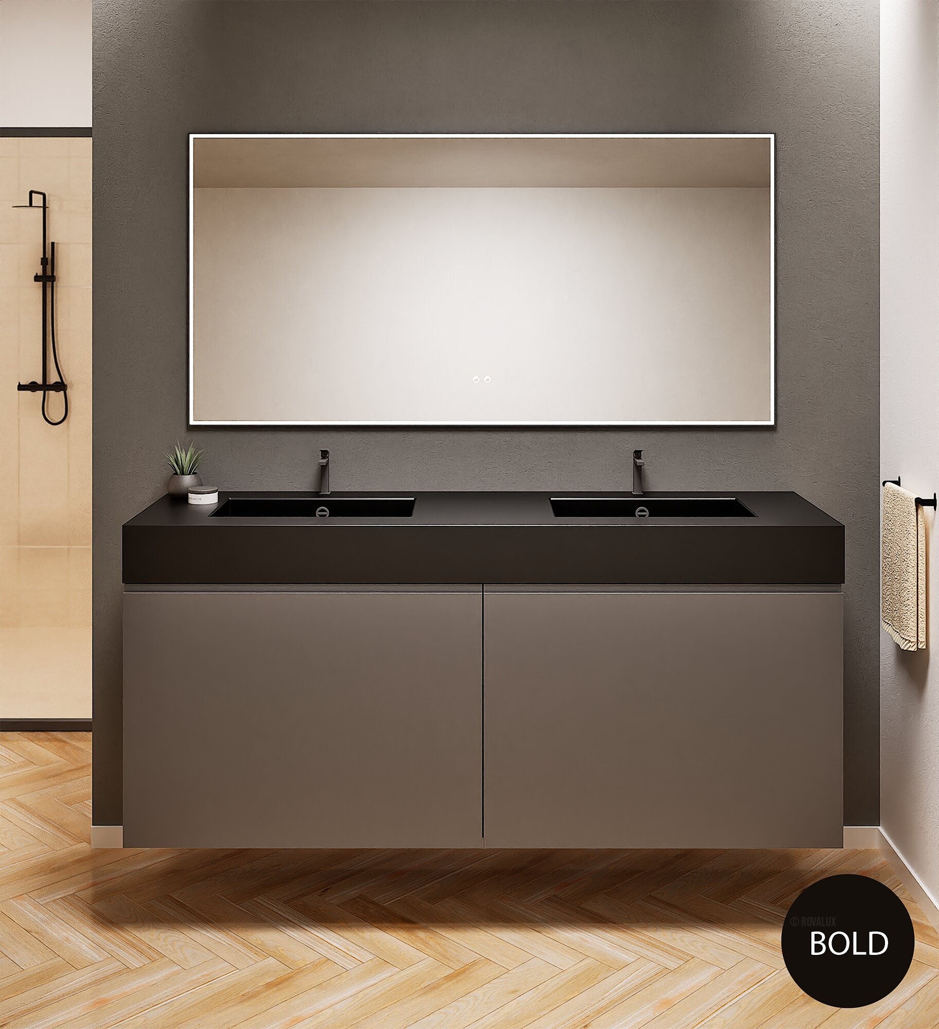 Alba – Double Corian® Basin Unit with 4 Drawers - ROVALUX