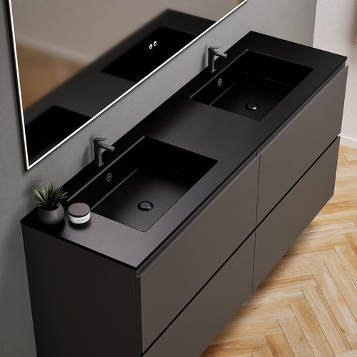 Alba – Double Corian® Basin Unit with 4 Drawers - ROVALUX