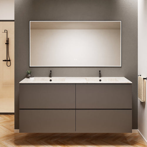 Alba – Double Corian® Basin Unit with 4 Drawers - ROVALUX