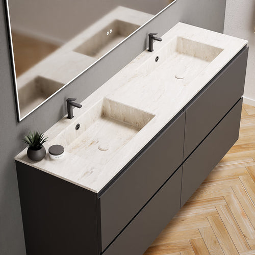 Alba – Double Corian® Basin Unit with 4 Drawers - ROVALUX