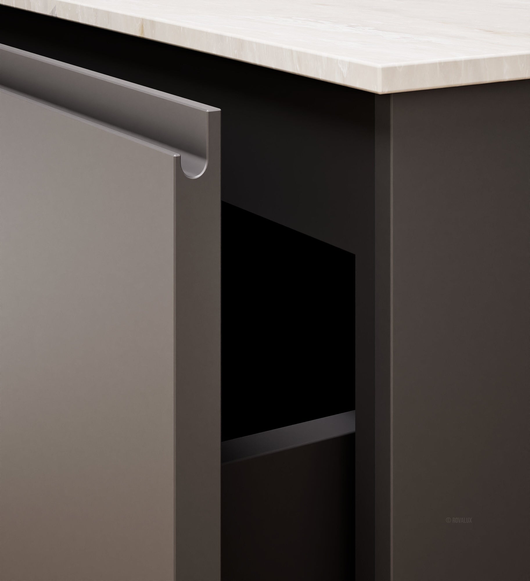 Alba – Double Corian® Basin Unit with 4 Drawers - ROVALUX