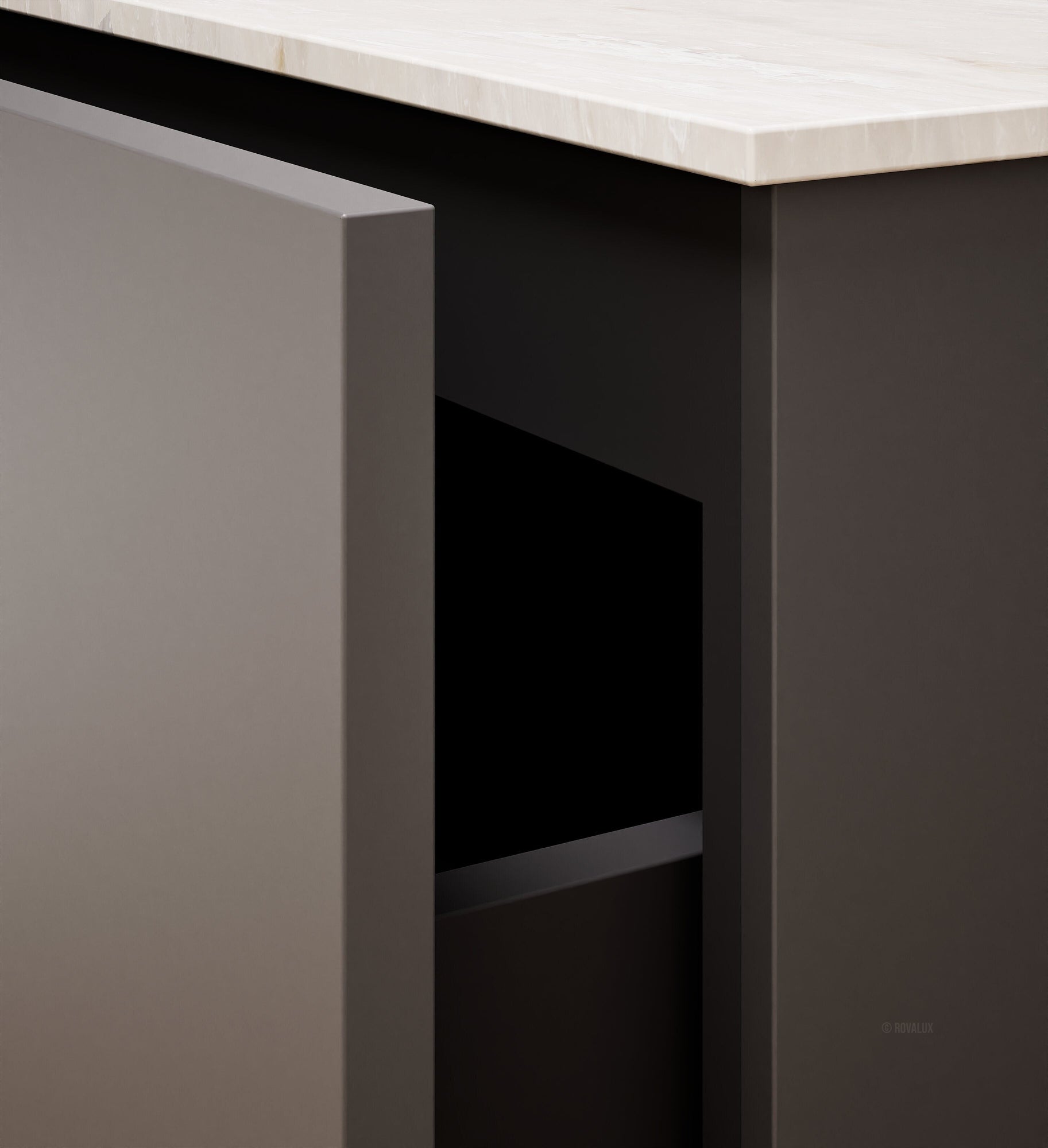 Alba – Double Corian® Basin Unit with 4 Drawers - ROVALUX