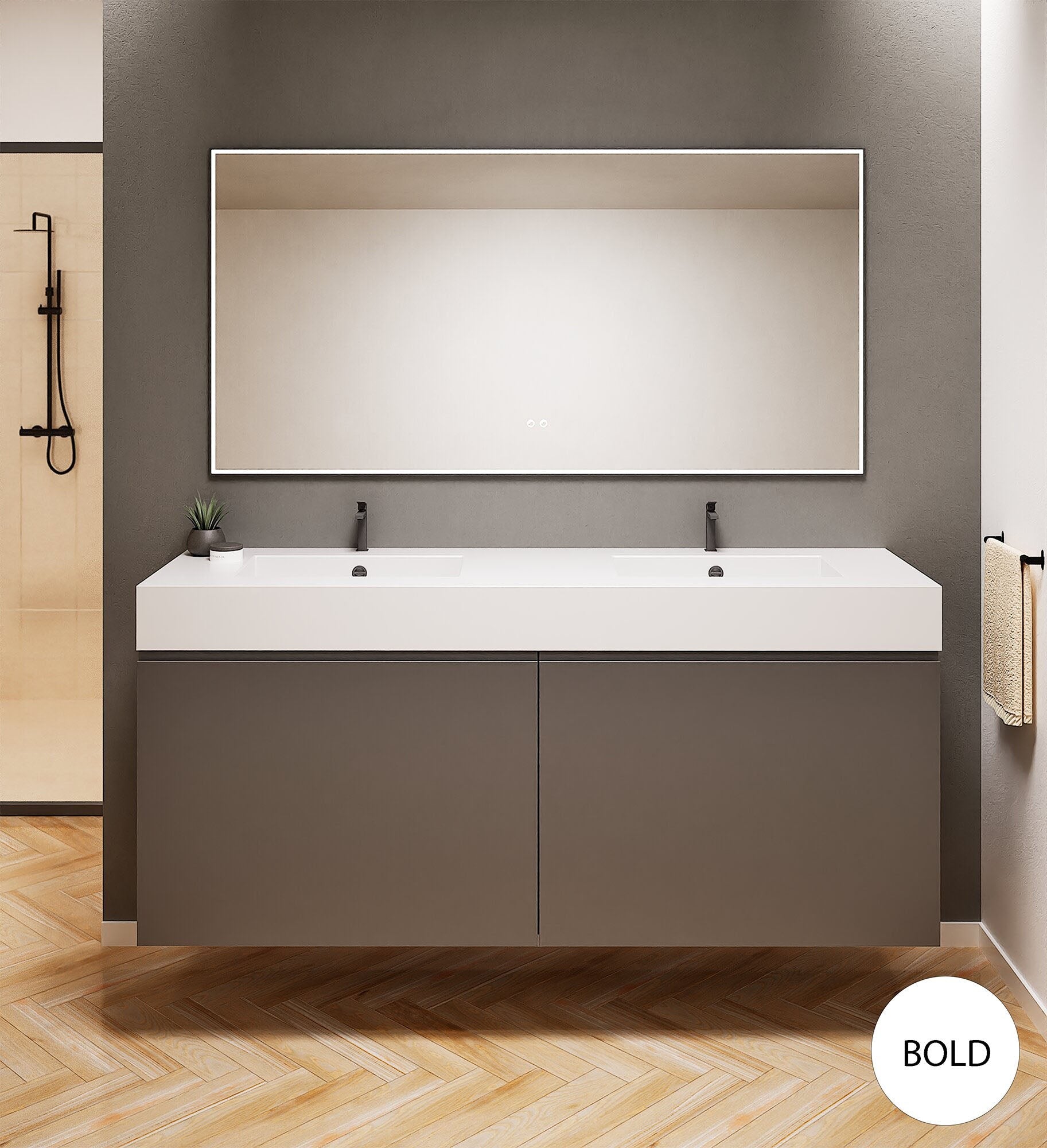 Alba – Double Corian® Basin Unit with 4 Drawers - ROVALUX