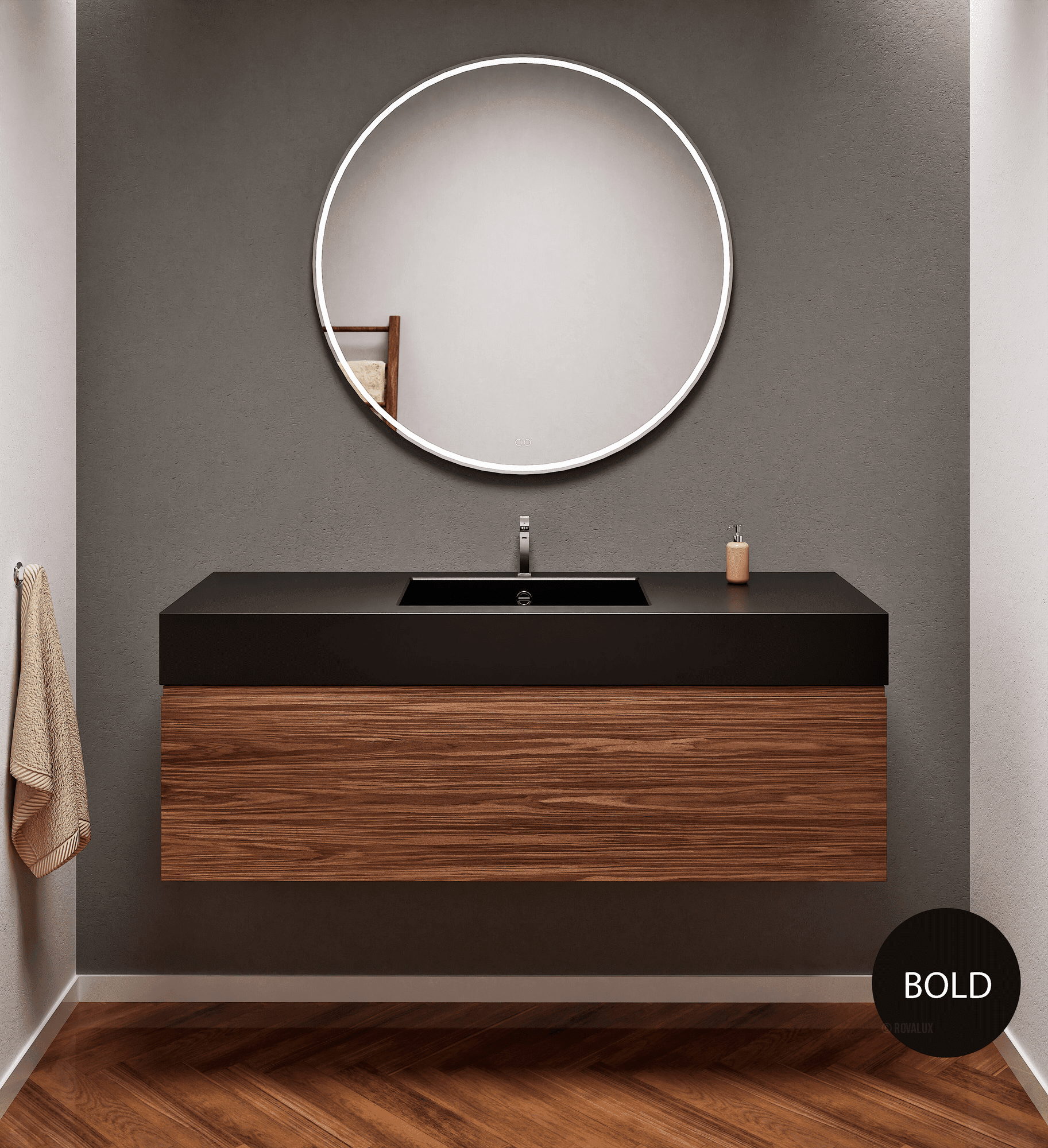 Aurora – Corian® Basin Unit with 1 Drawer - ROVALUX