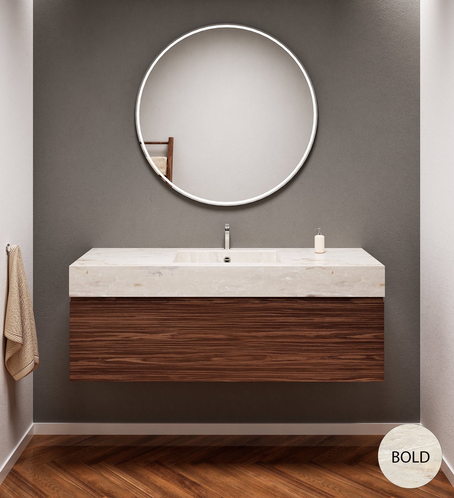 Aurora – Corian® Basin Unit with 1 Drawer - ROVALUX