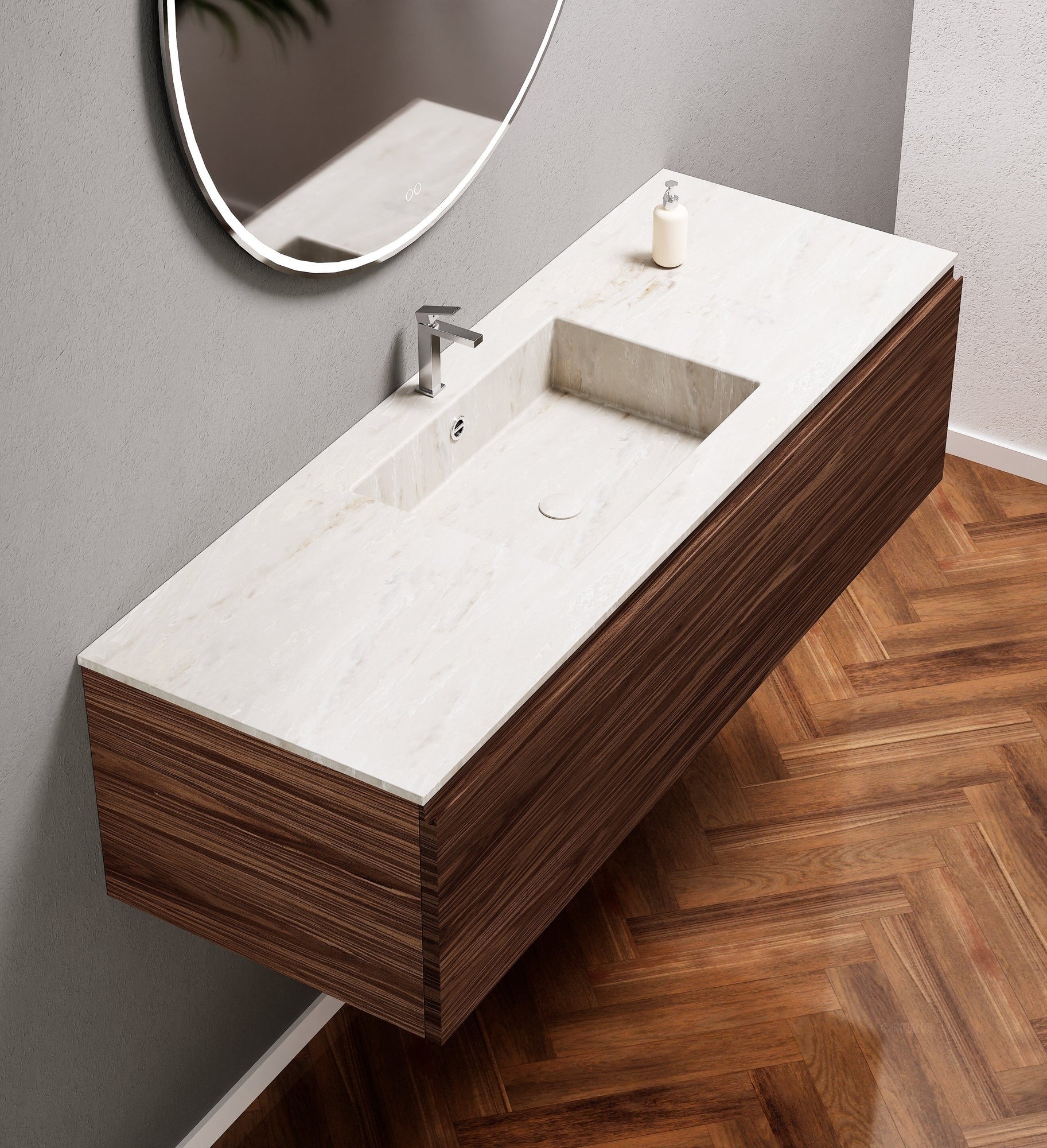 Aurora – Corian® Basin Unit with 1 Drawer - ROVALUX