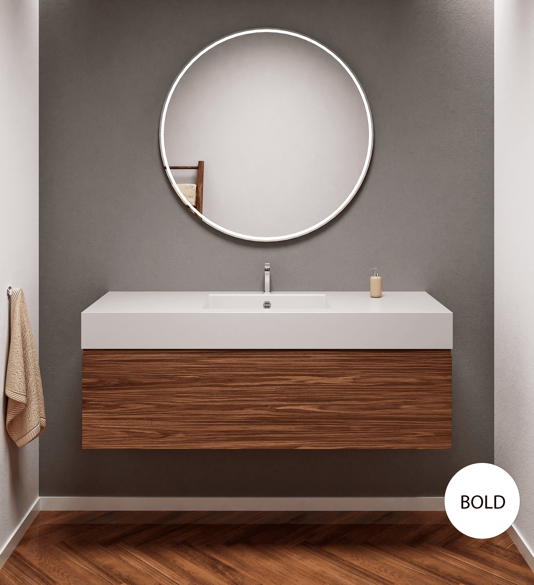 Aurora – Corian® Basin Unit with 1 Drawer - ROVALUX