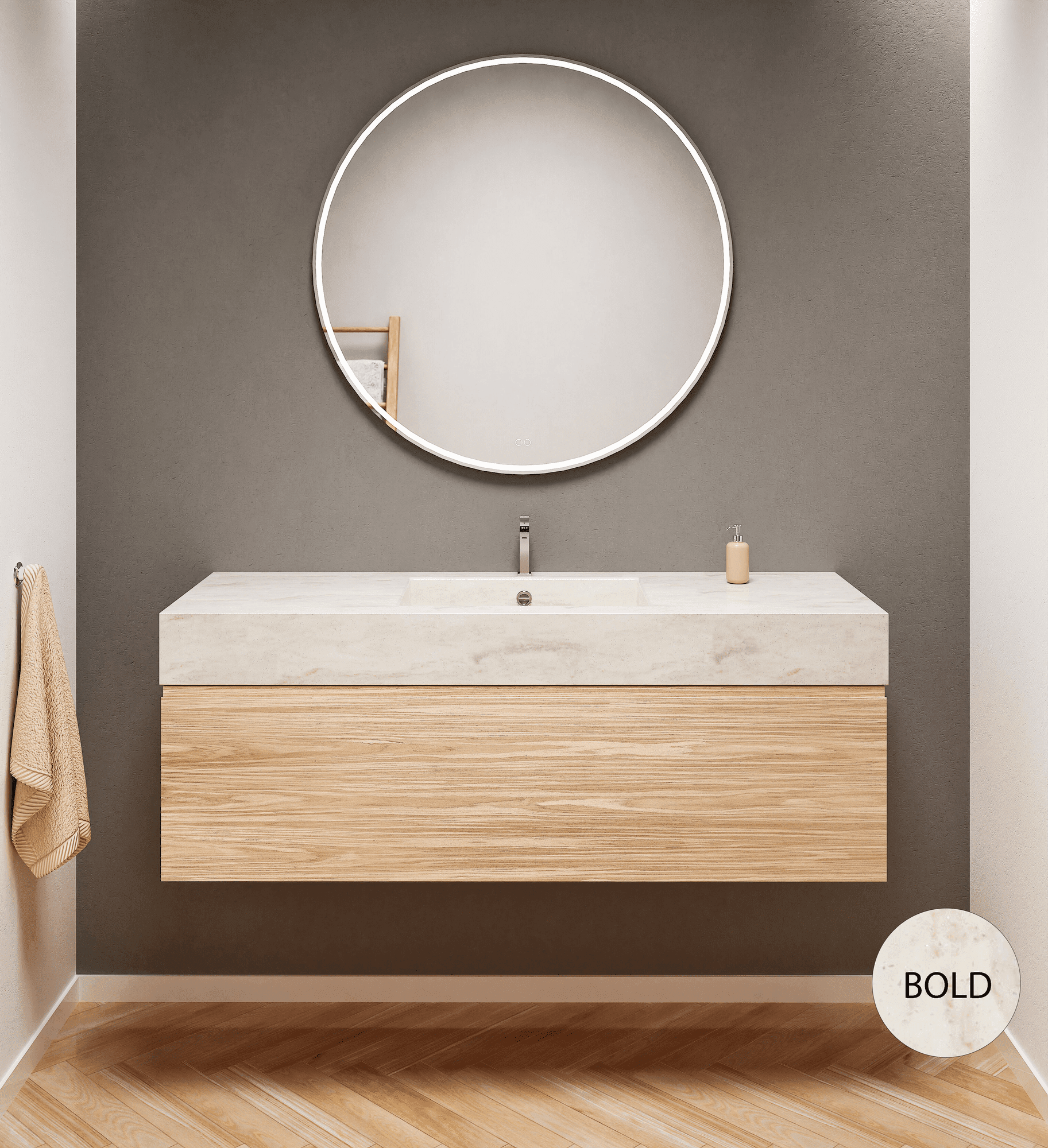 Aurora – Corian® Basin Unit with 1 Drawer - ROVALUX