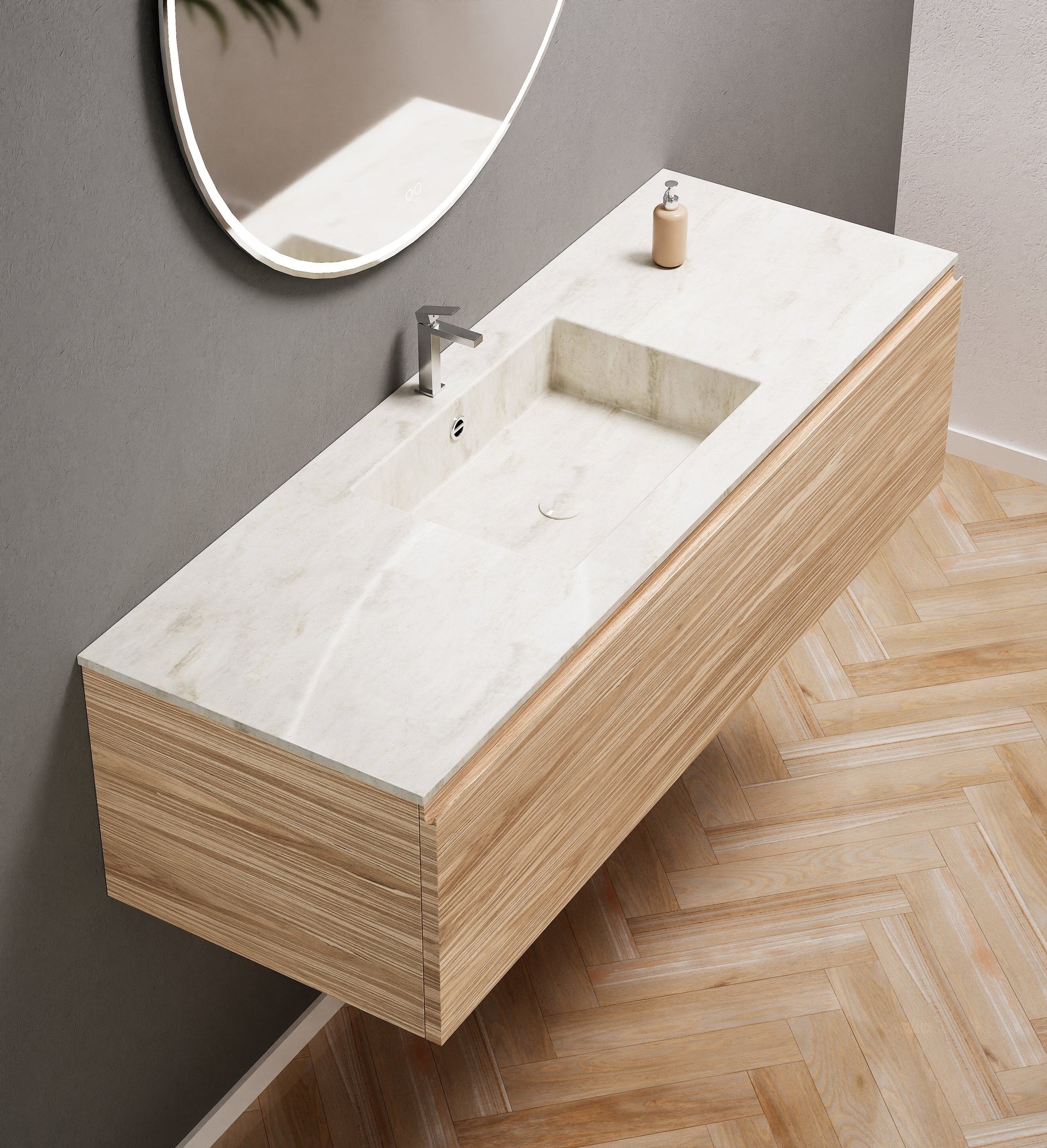 Aurora – Corian® Basin Unit with 1 Drawer - ROVALUX