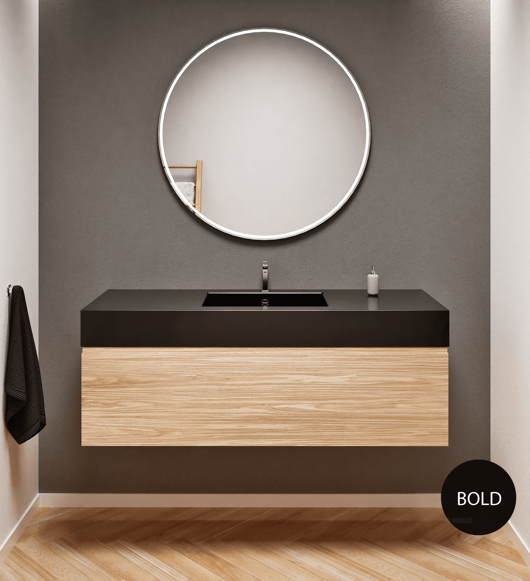 Aurora – Corian® Basin Unit with 1 Drawer - ROVALUX