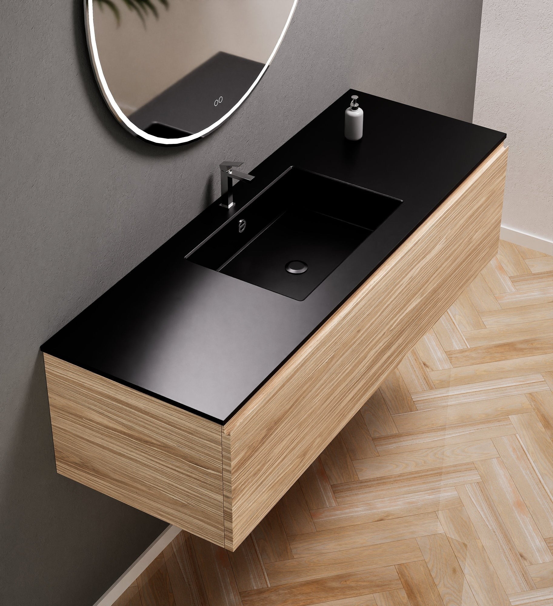 Aurora – Corian® Basin Unit with 1 Drawer - ROVALUX