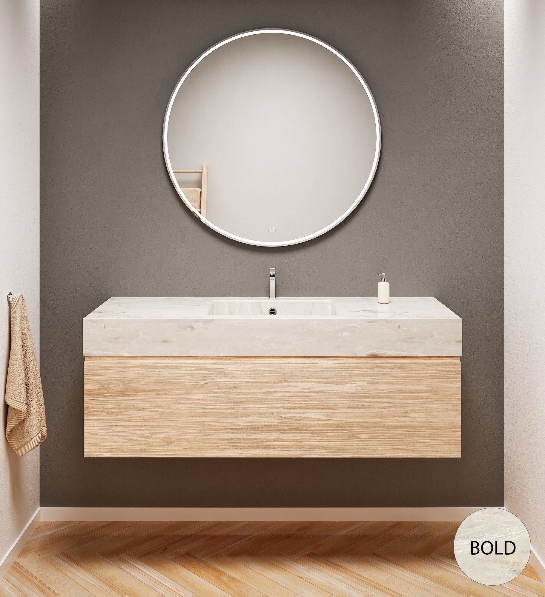 Aurora – Corian® Basin Unit with 1 Drawer - ROVALUX