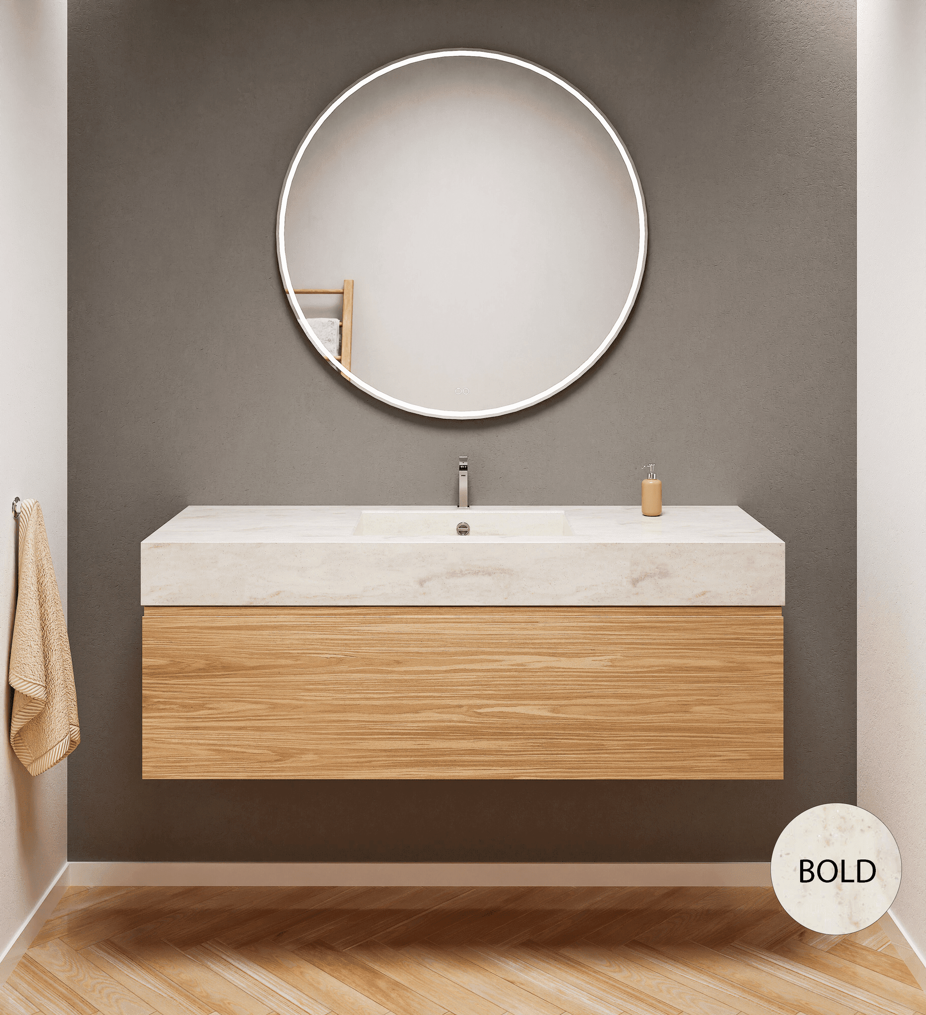 Aurora – Corian® Basin Unit with 1 Drawer - ROVALUX