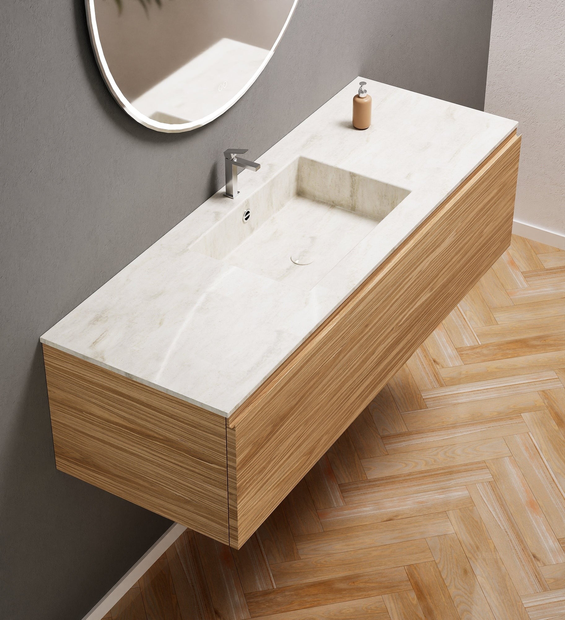 Aurora – Corian® Basin Unit with 1 Drawer - ROVALUX