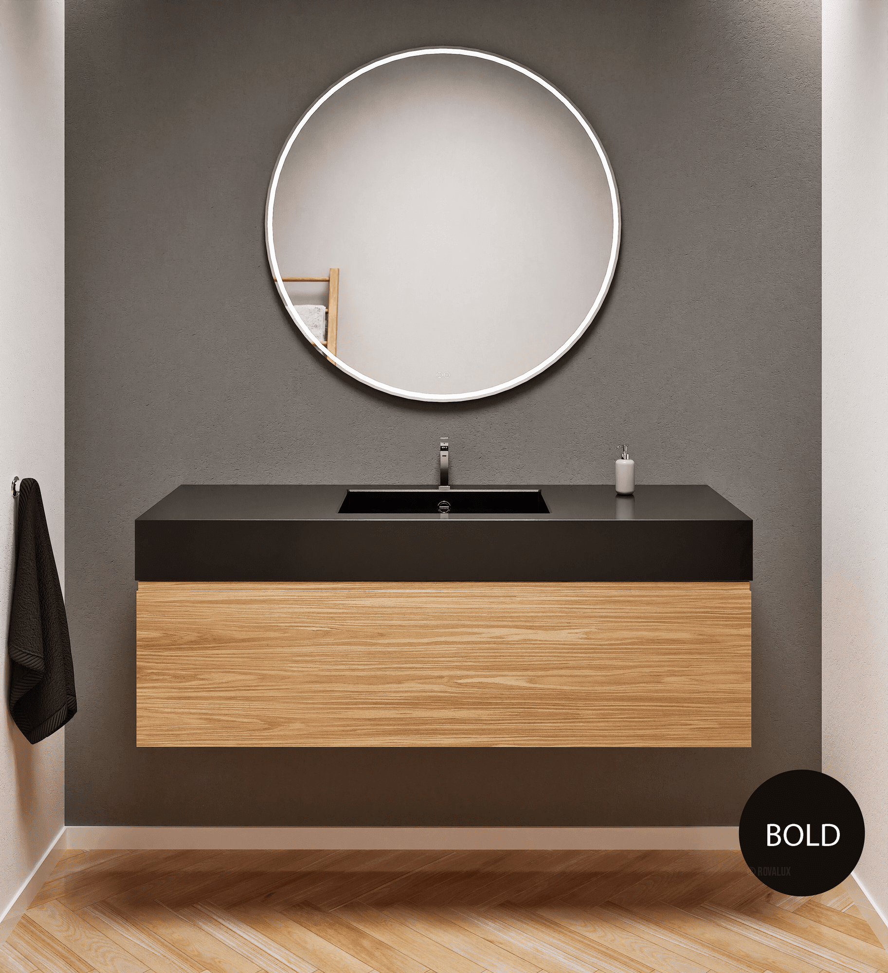 Aurora – Corian® Basin Unit with 1 Drawer - ROVALUX