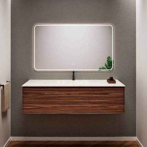 Aurora Frame – Corian® Basin with 1 Drawer Vanity - ROVALUX