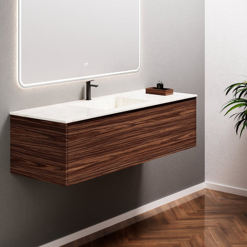 Aurora Frame – Corian® Basin with 1 Drawer Vanity - ROVALUX