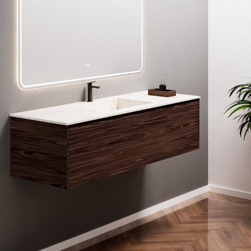 Aurora Frame – Corian® Basin with 1 Drawer Vanity - ROVALUX
