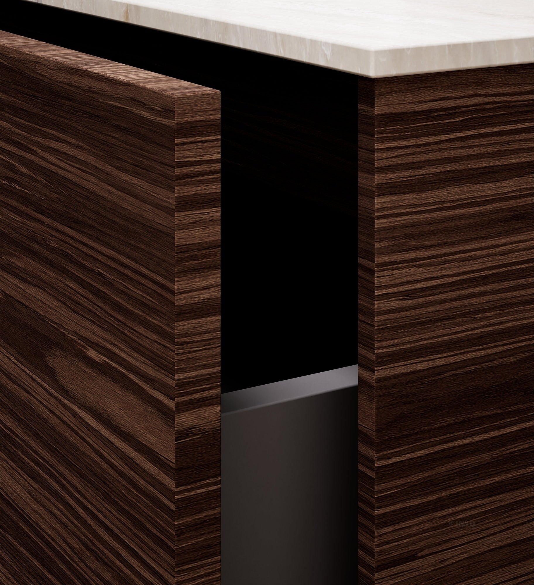 Aurora Frame – Corian® Basin with 1 Drawer Vanity - ROVALUX