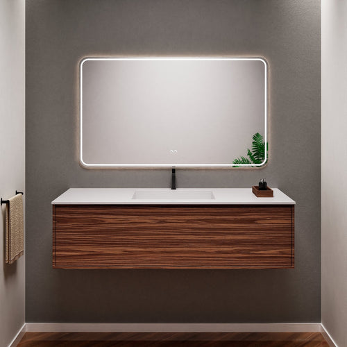 Aurora Frame – Corian® Basin with 1 Drawer Vanity - ROVALUX