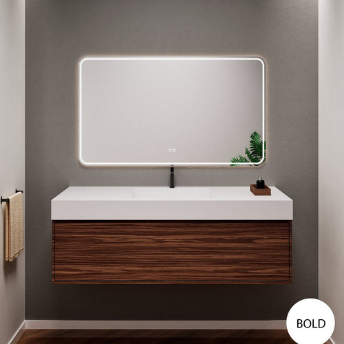Aurora Frame – Corian® Basin with 1 Drawer Vanity - ROVALUX