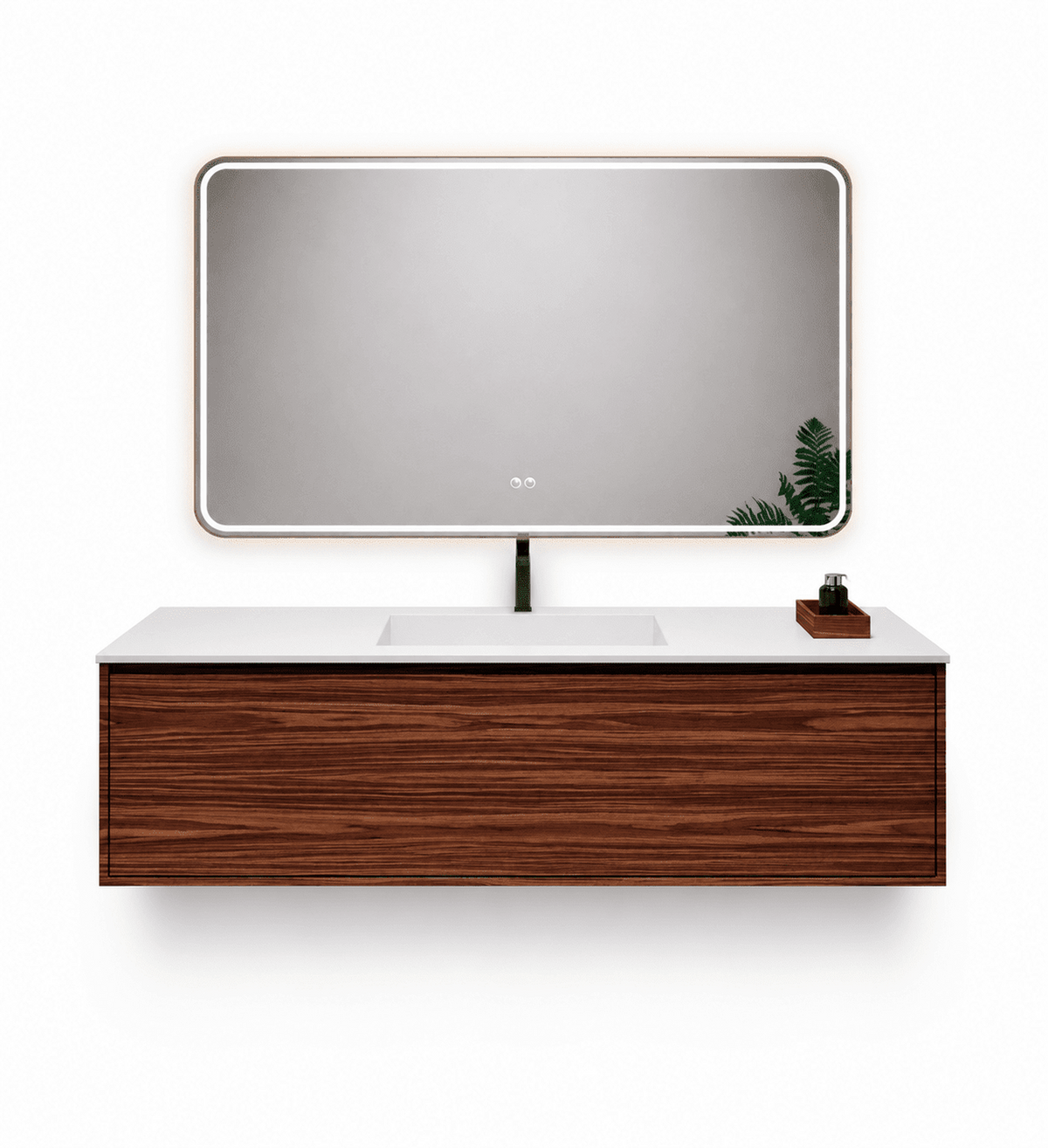 Aurora Frame – Corian® Basin with 1 Drawer Vanity - ROVALUX