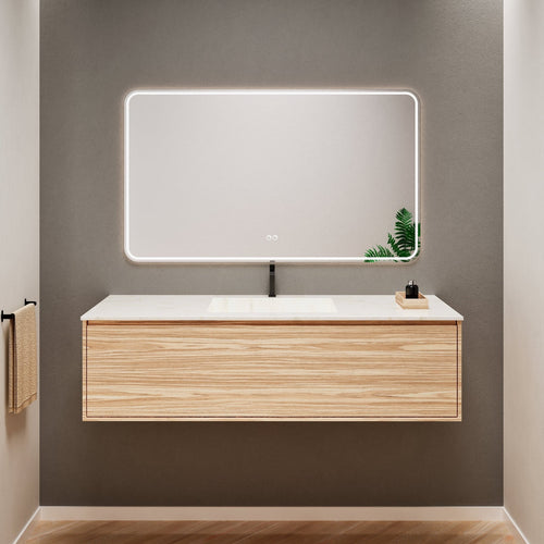 Aurora Frame – Corian® Basin with 1 Drawer Vanity - ROVALUX