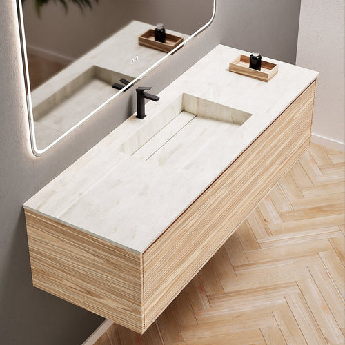 Aurora Frame – Corian® Basin with 1 Drawer Vanity - ROVALUX