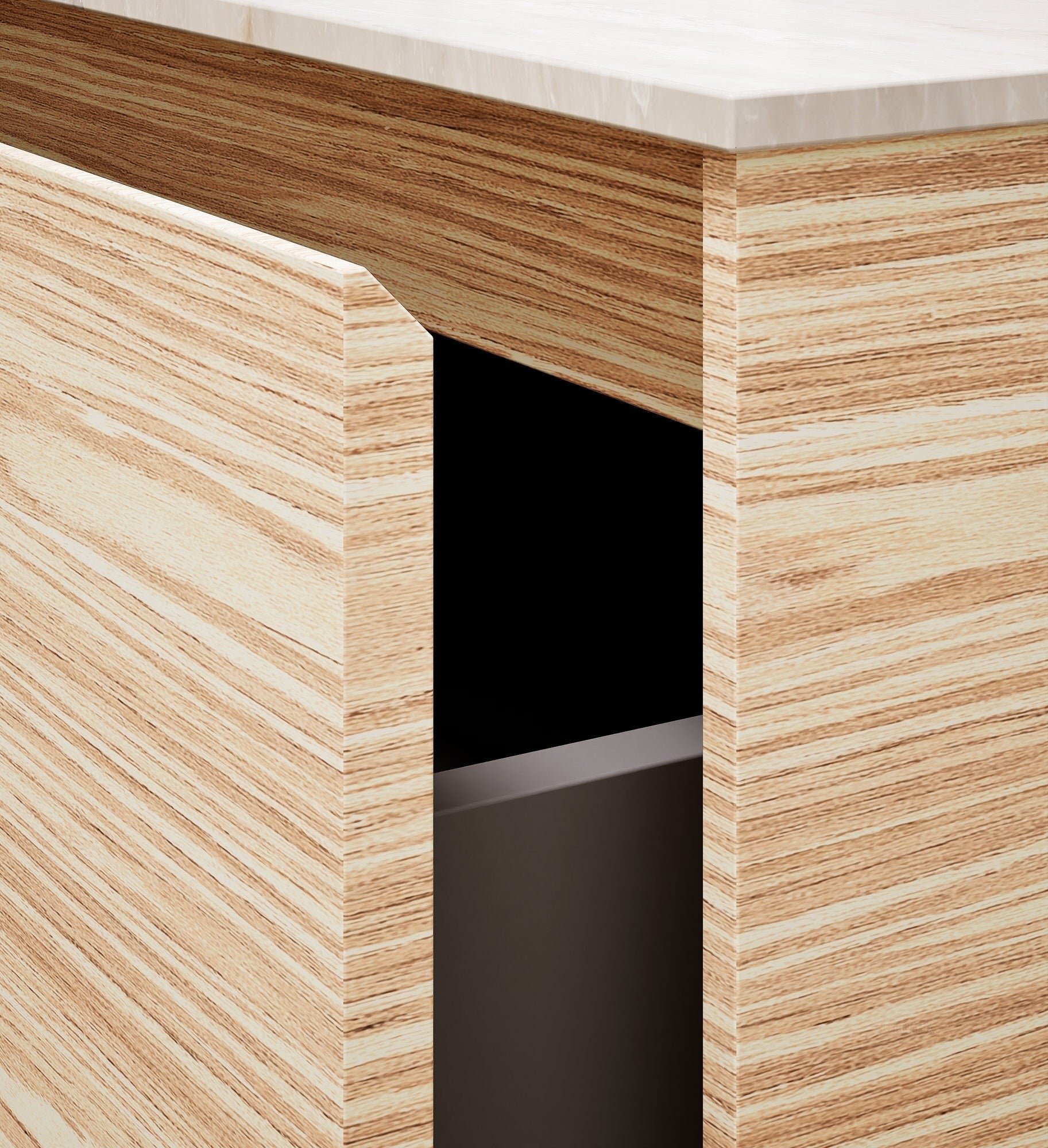 Aurora Frame – Corian® Basin with 1 Drawer Vanity - ROVALUX