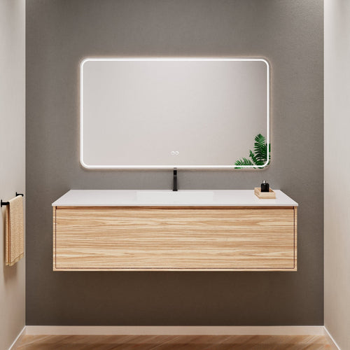 Aurora Frame – Corian® Basin with 1 Drawer Vanity - ROVALUX