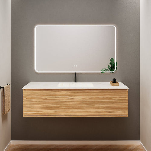 Aurora Frame – Corian® Basin with 1 Drawer Vanity - ROVALUX