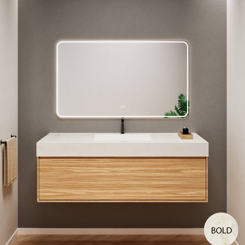 Aurora Frame – Corian® Basin with 1 Drawer Vanity - ROVALUX