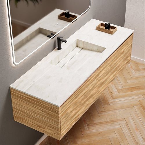 Aurora Frame – Corian® Basin with 1 Drawer Vanity - ROVALUX